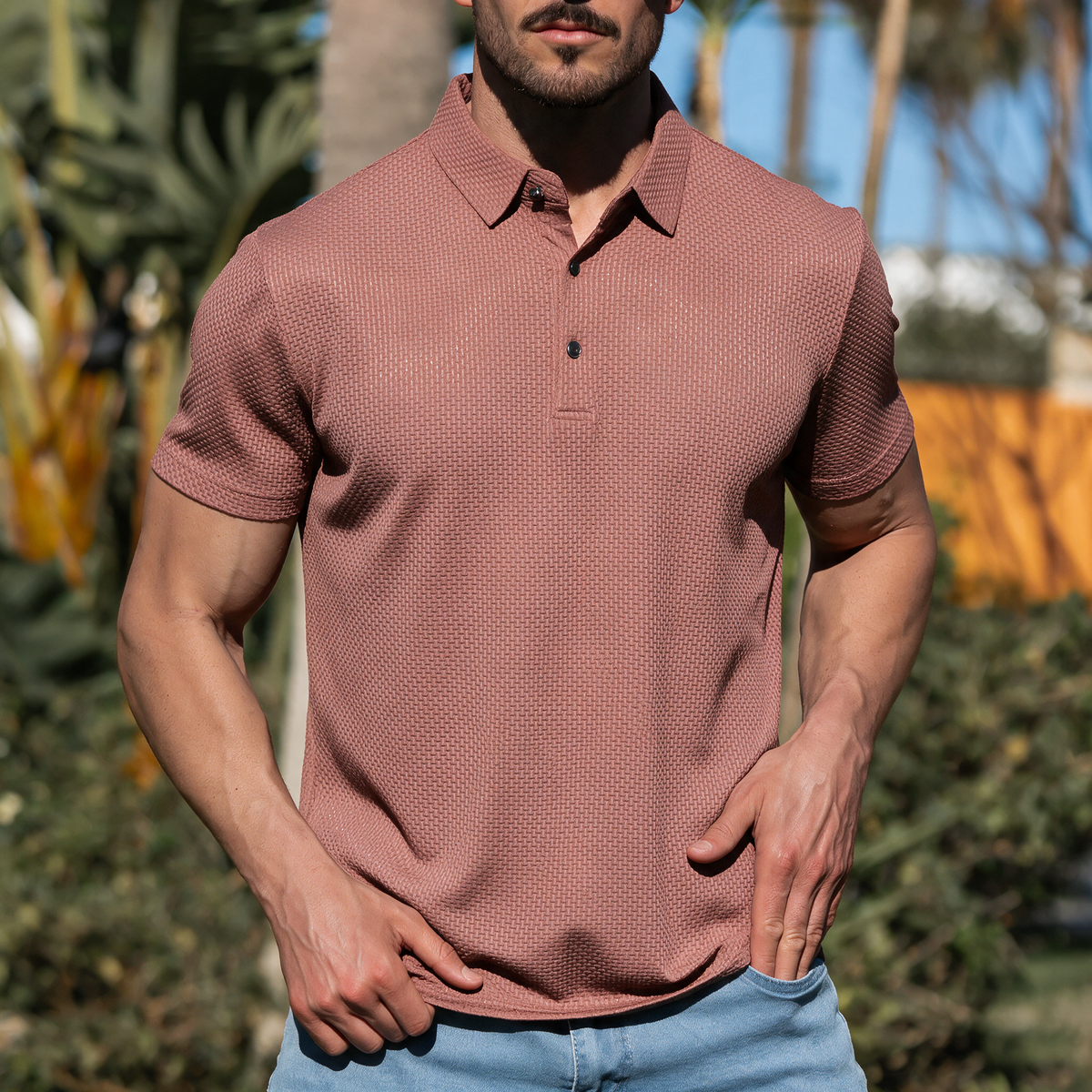 Ruxley Soft-Touch Minimal Polo - Mauve