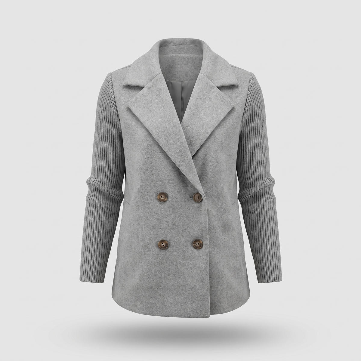Sasha Casual Blazer Coat - Grey