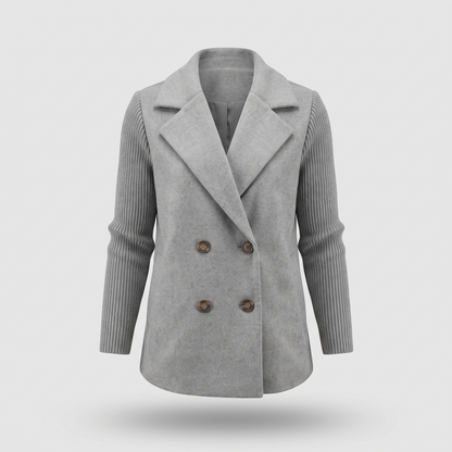 Sasha Casual Blazer Coat - Grey