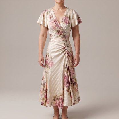 Satin Elegance Midi Dress