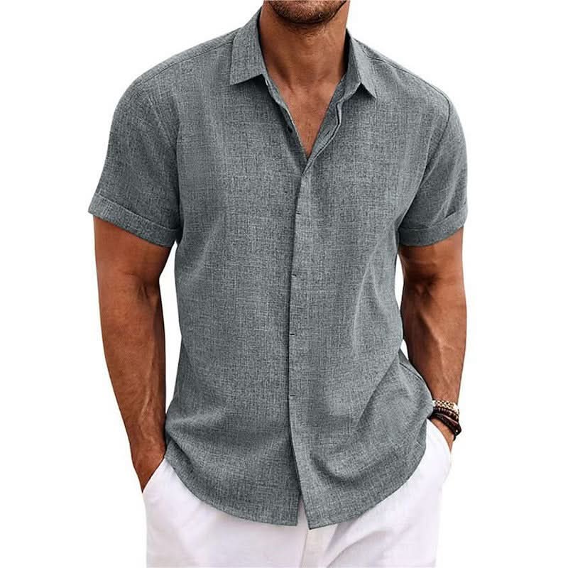 Seabrook Lightweight Linen Shirt - Gray