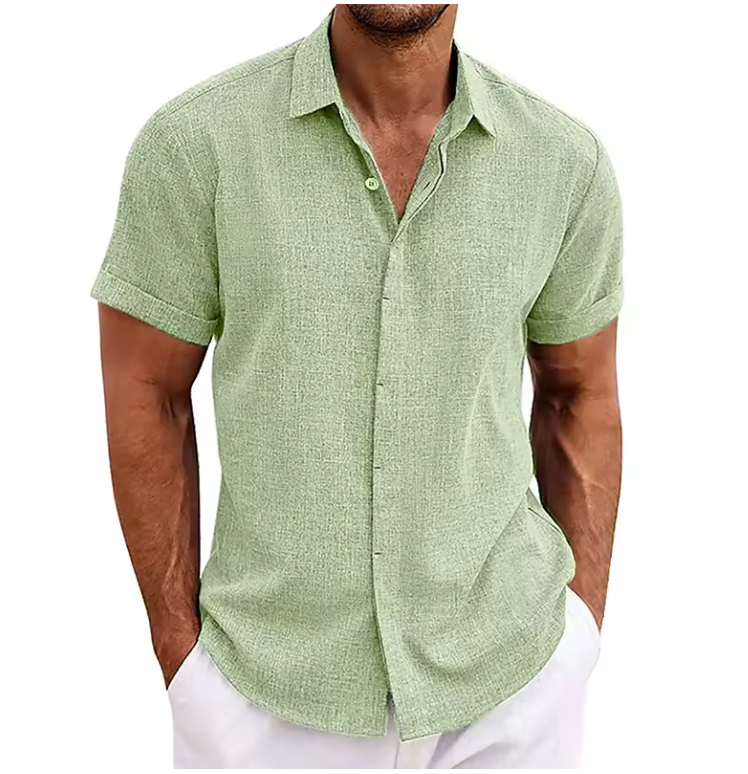 Seabrook Lightweight Linen Shirt - Green