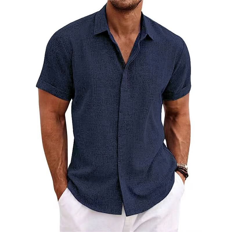 Seabrook Lightweight Linen Shirt - Navy