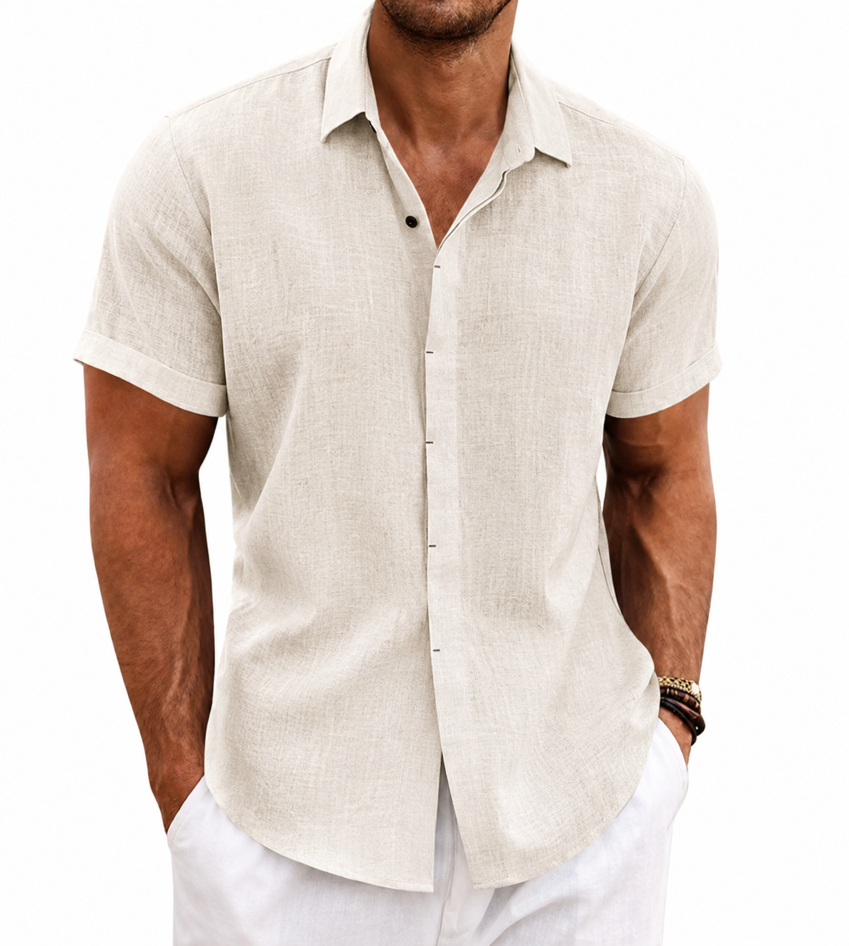 Seabrook Lightweight Linen Shirt - White