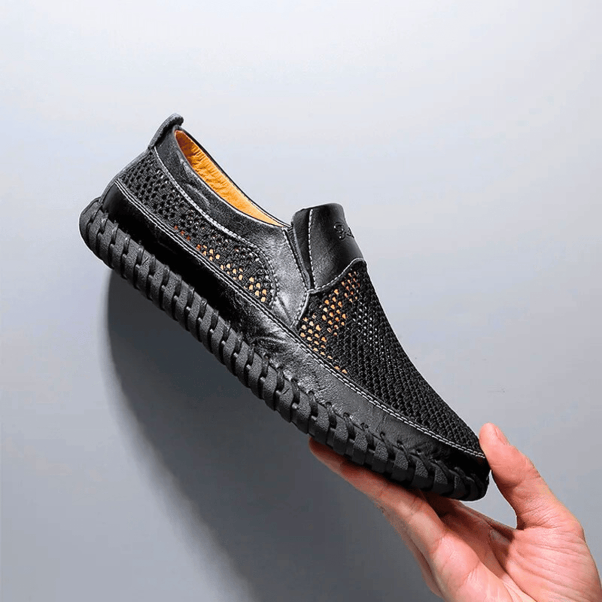 Sebastian Mesh Loafers - Black