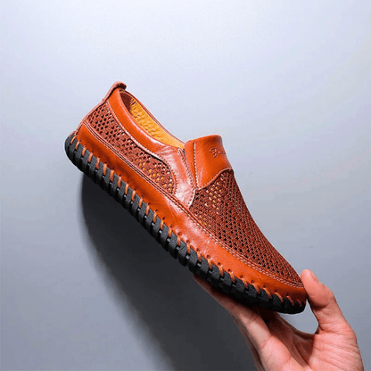 Sebastian Mesh Loafers - Red Brown