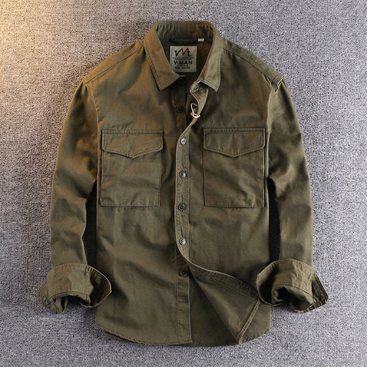 Sedgewick Cotton Utility Shirt - Army Green