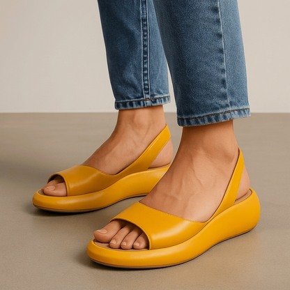 Selbourne Soft-Step Wedge Sandals - Yellow