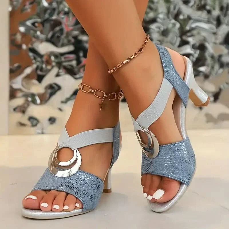 Selina Comfort Heels - Blue