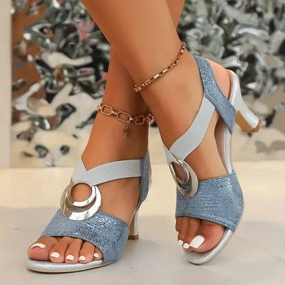 Selina Comfort Heels - Blue