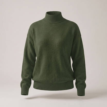 Seraphine Roll Neck Jumper - Green