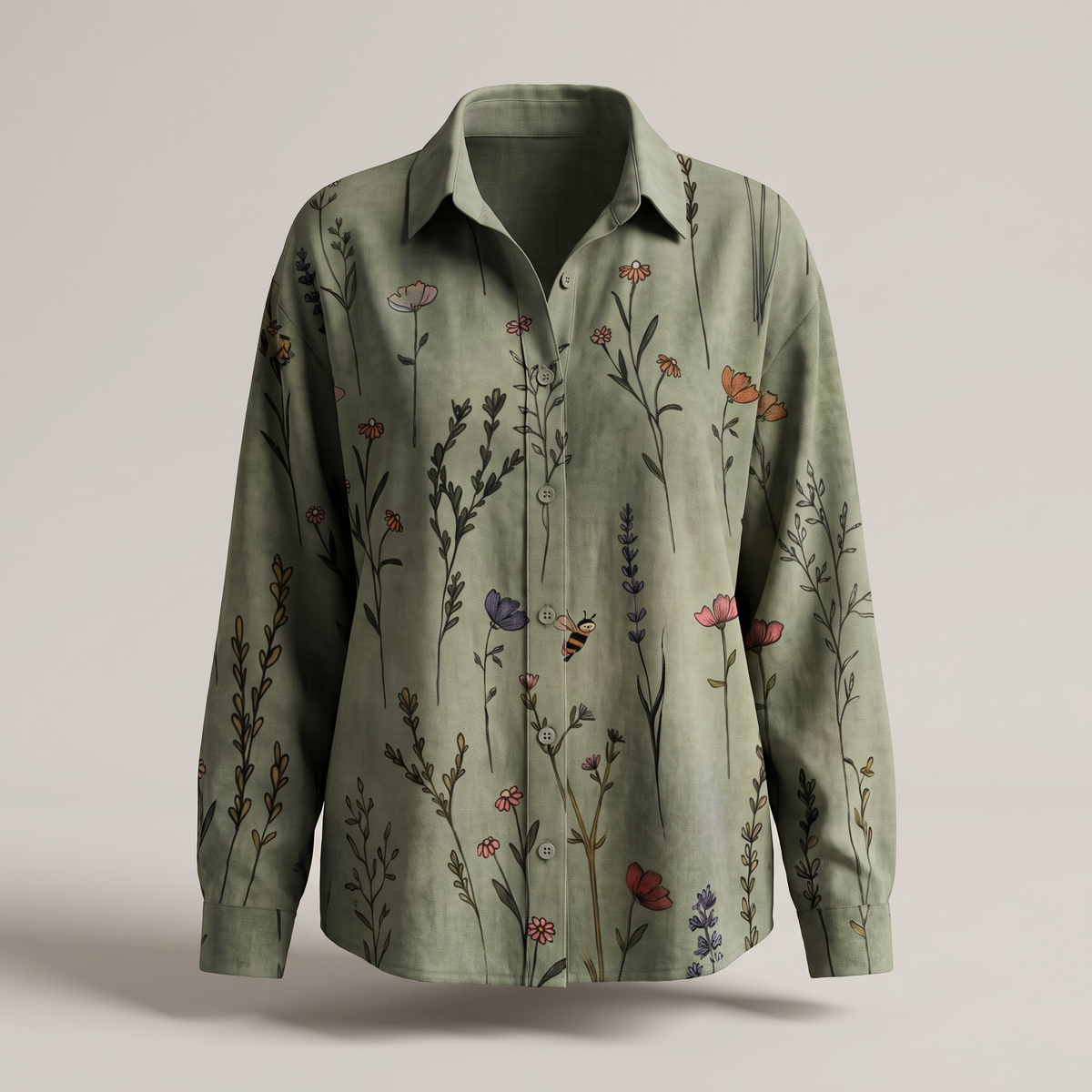 Serene Fit Blouse - Green
