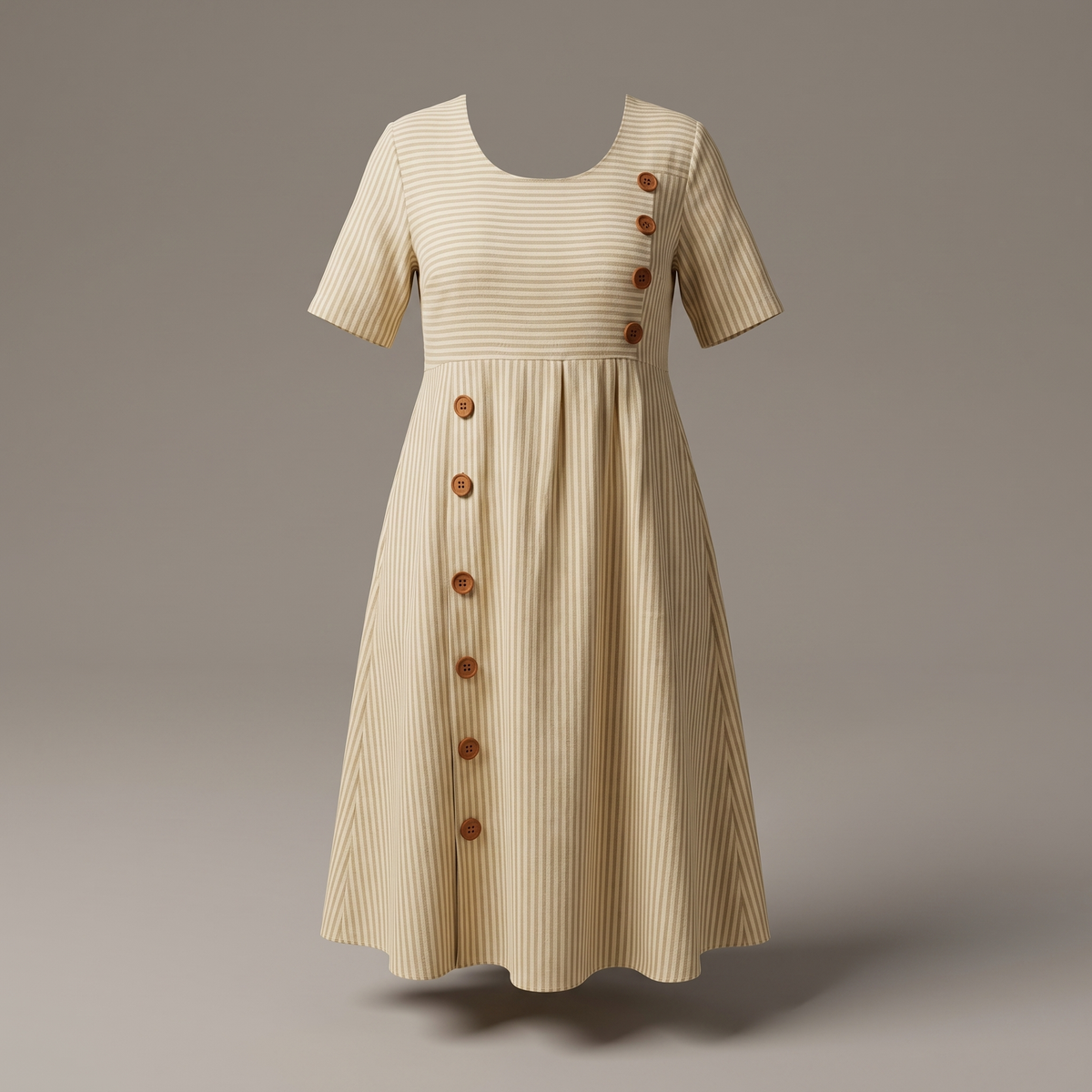 Serenity Midi Dress - Beige