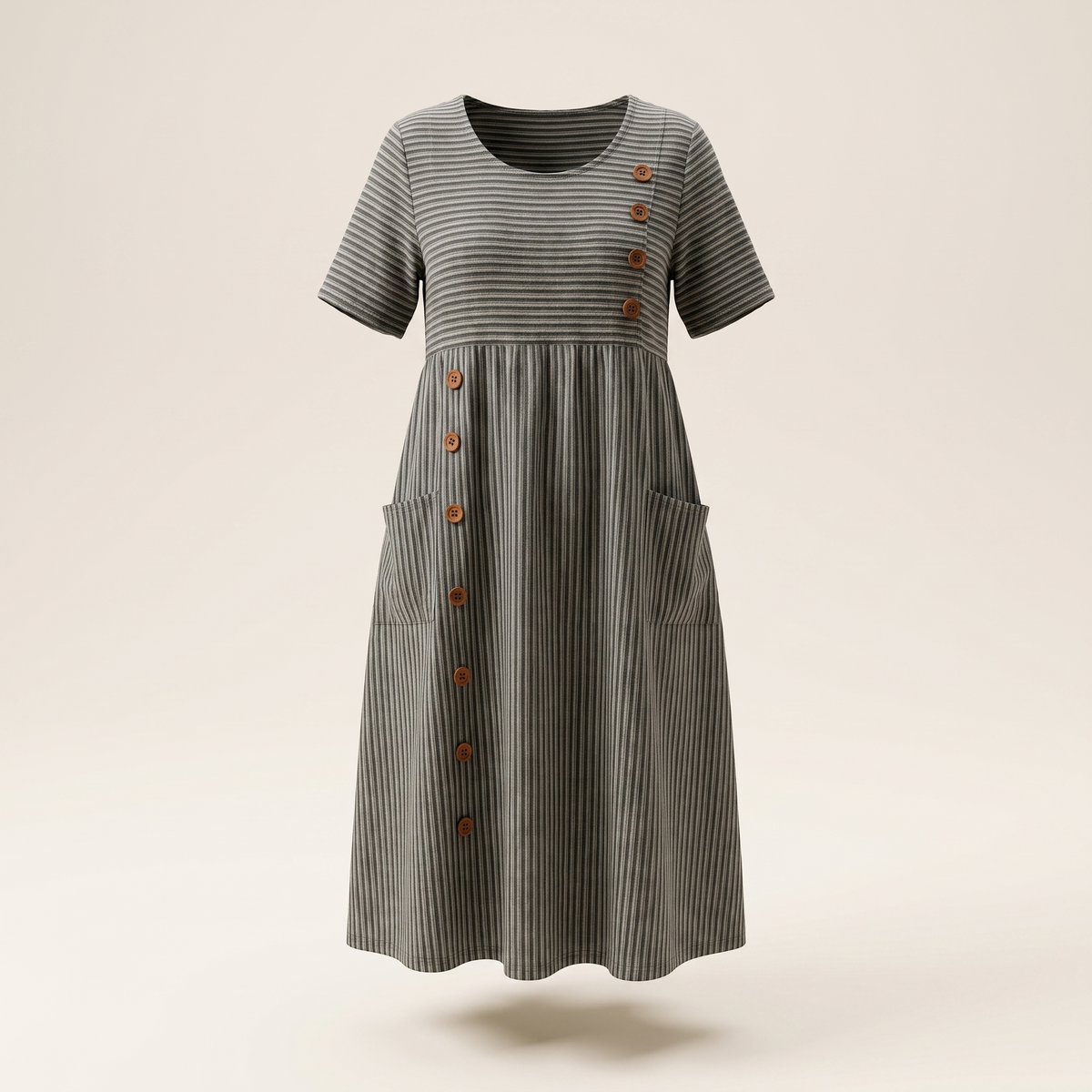 Serenity Midi Dress - Grey