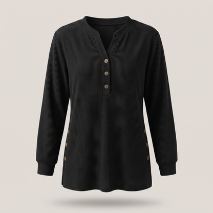 Serenity Ease Tunic Top - Black