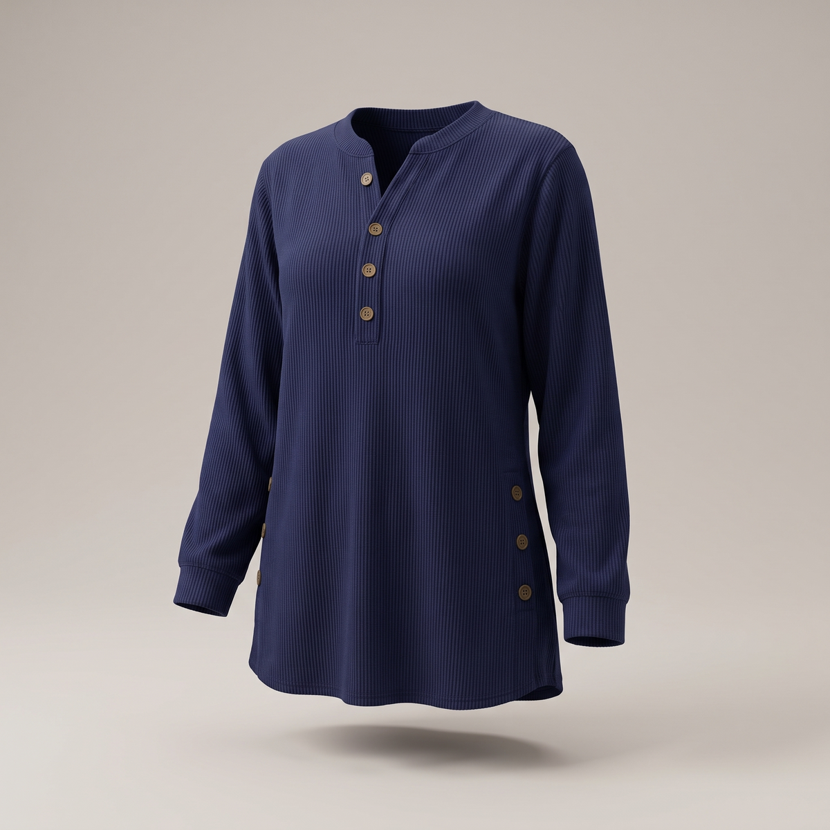 Serenity Ease Tunic Top - Navy Blue