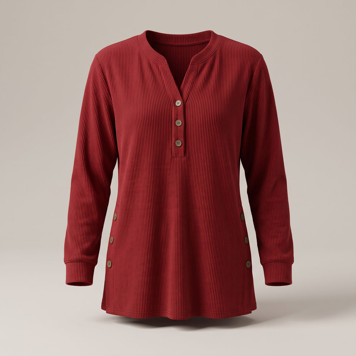 Serenity Ease Tunic Top - Red