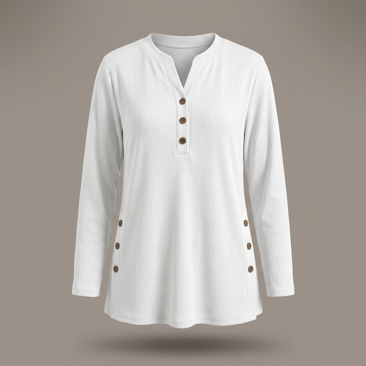 Serenity Ease Tunic Top - White