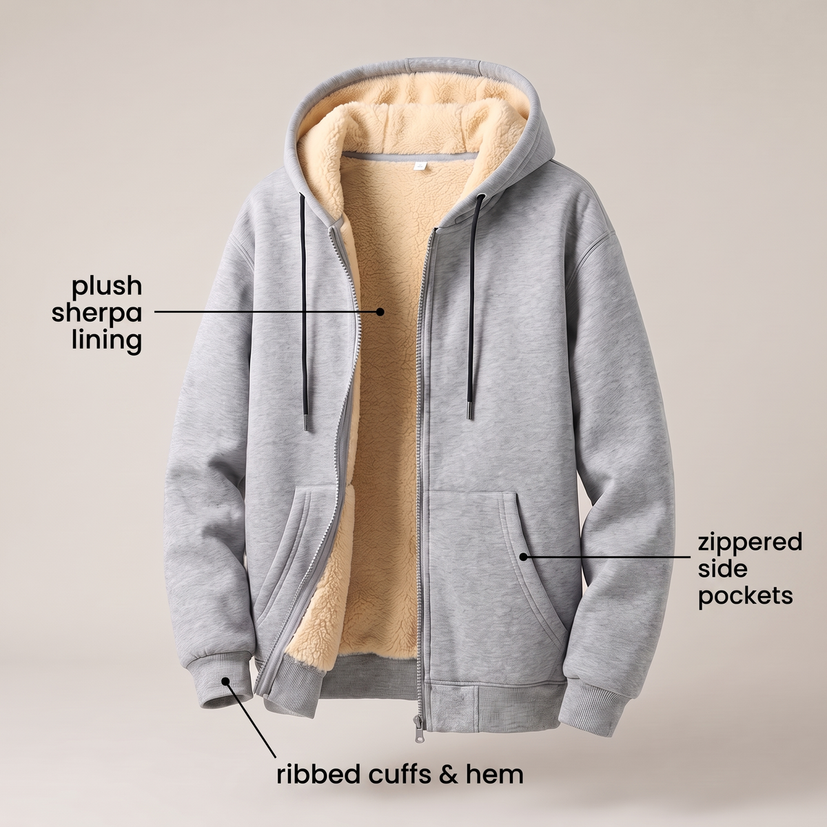 Sherpa Hoodie Jacket