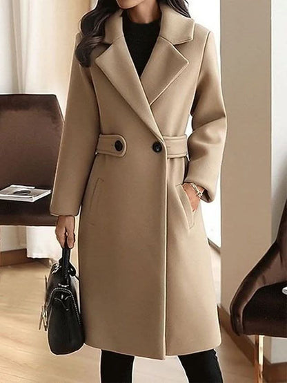 Sienna Classic Wool Coat - Beige