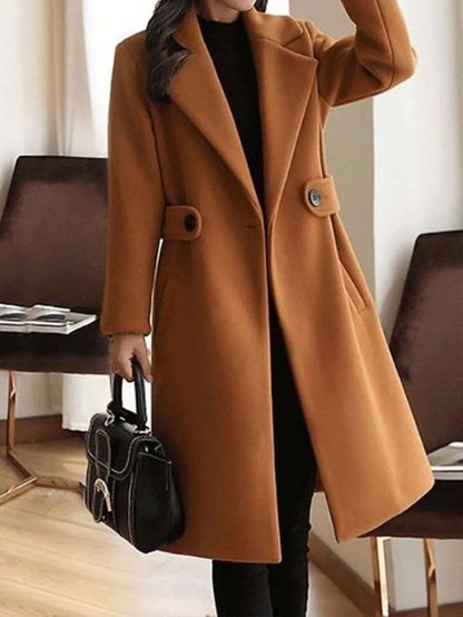 Sienna Classic Wool Coat - Brown