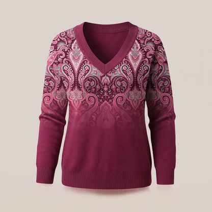 Sienna Cosy Casual Sweater - Red