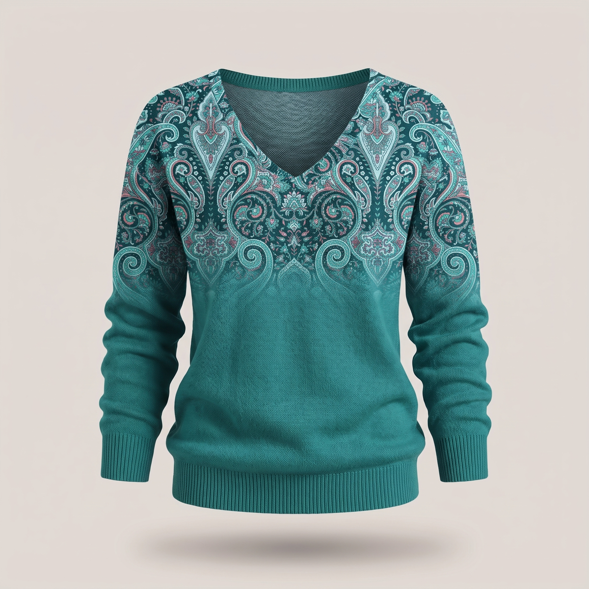 Sienna Cosy Casual Sweater - Turquoise