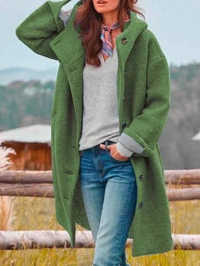 Sinikka Casual Women’s Spring Coat - Green