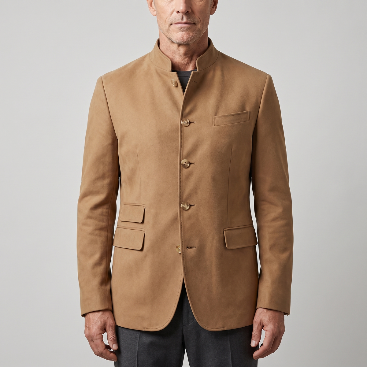 Slim Line Suede-Look Jacket