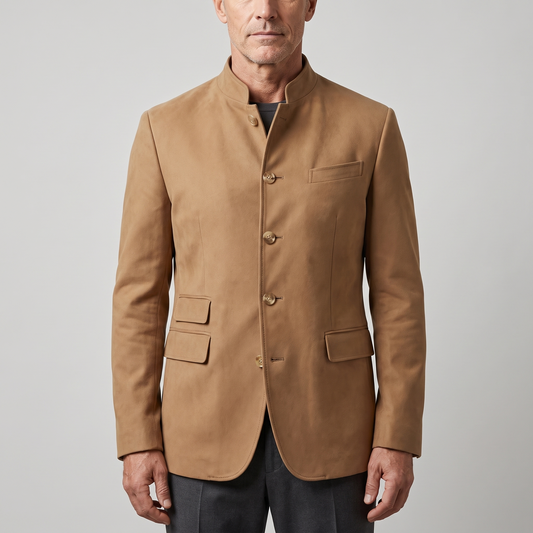 Slim Line Suede-Look Jacket