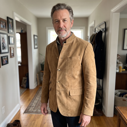 Slim Line Suede-Look Jacket