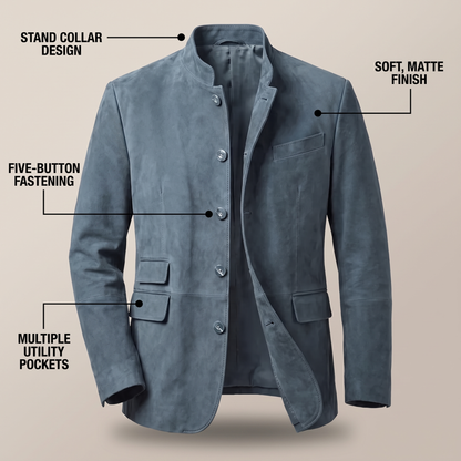 Slim Line Suede-Look Jacket