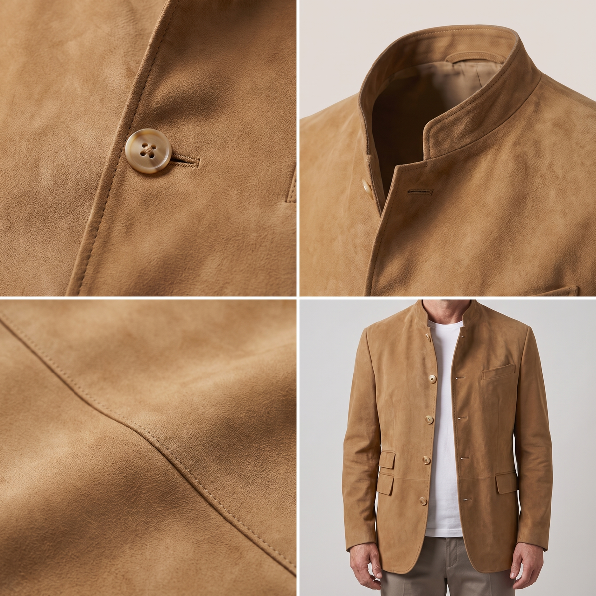 Slim Line Suede-Look Jacket