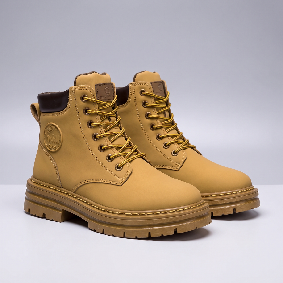 Sloane Leather-Look Ankle Boots - Brown