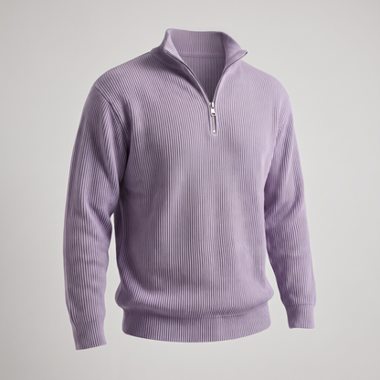 Smart Casual Ribbed Jumper - Purple