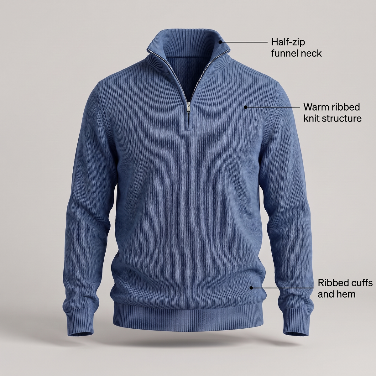 Smart Casual Ribbed Jumper
