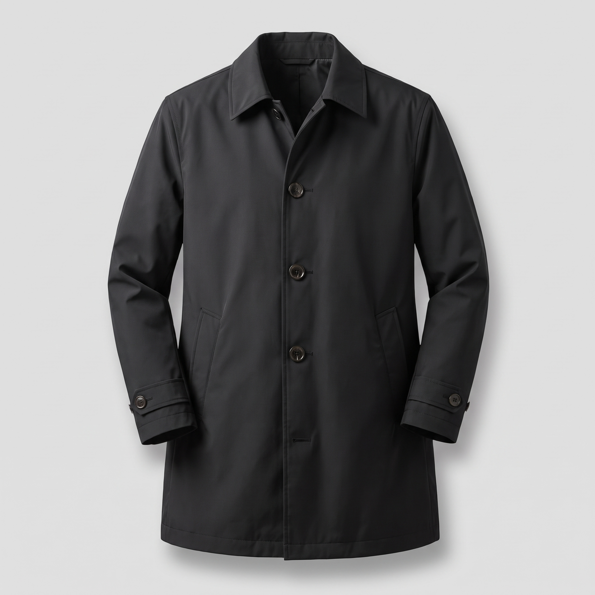 Smart City Trench Coat - Black