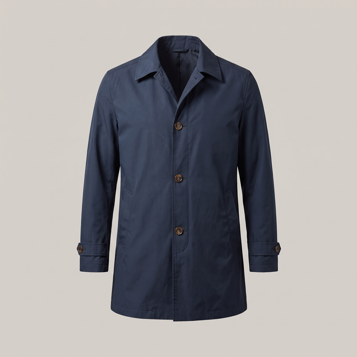 Smart City Trench Coat - Navy Blue