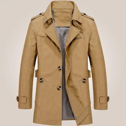Smart Cotton City Coat - Brown