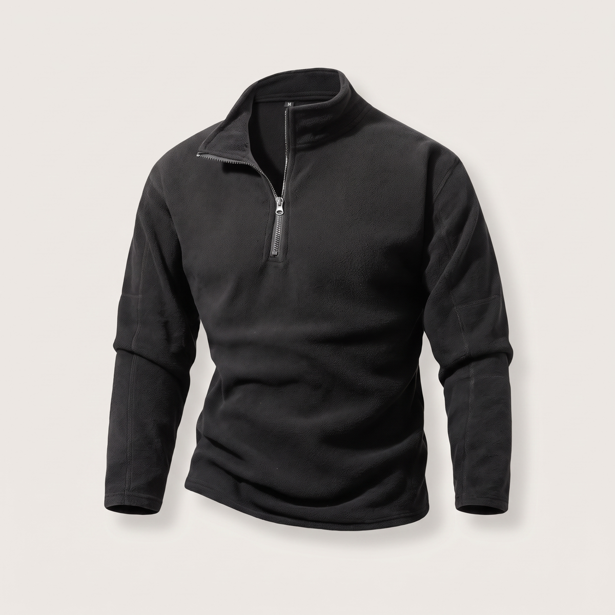 Smart Stand Collar Sweatshirt - Black