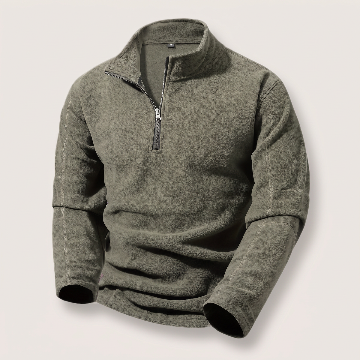 Smart Stand Collar Sweatshirt - Green