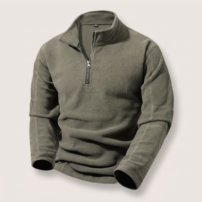 Smart Stand Collar Sweatshirt - Green