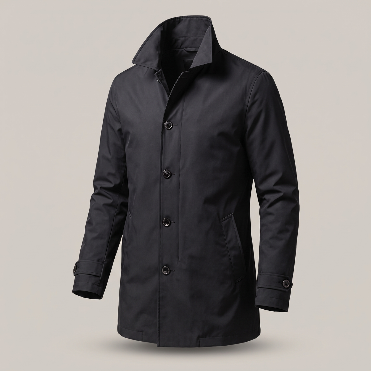 Smart Weather-Ready Rain Coat - Black