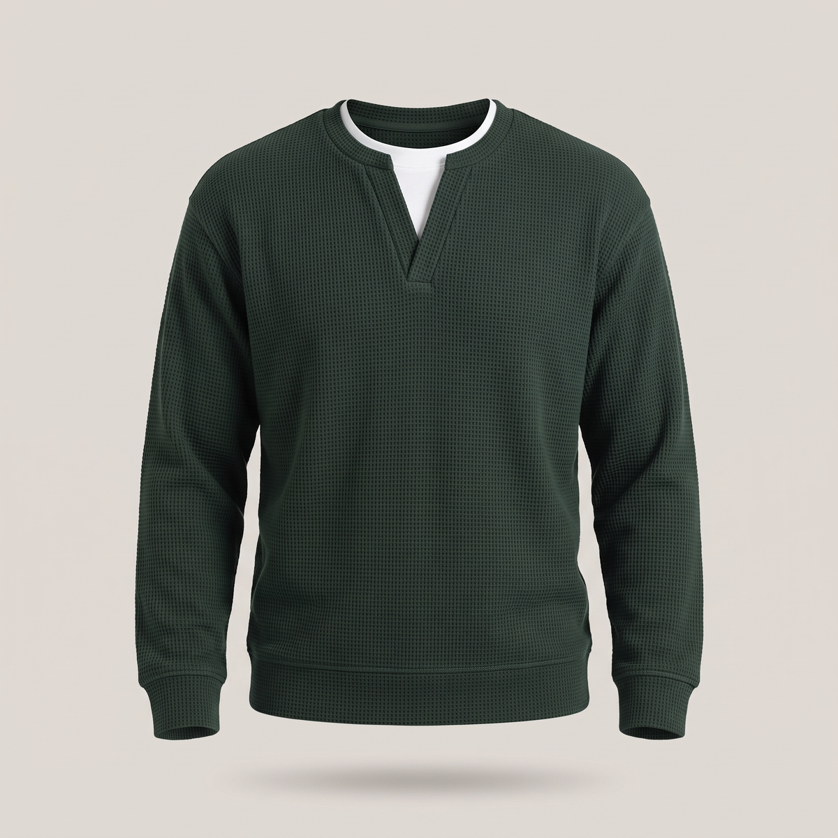 Soft Texture Everyday Top - Army Green