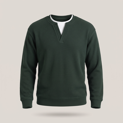 Soft Texture Everyday Top - Army Green