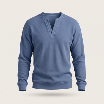 Soft Texture Everyday Top - Navy Blue