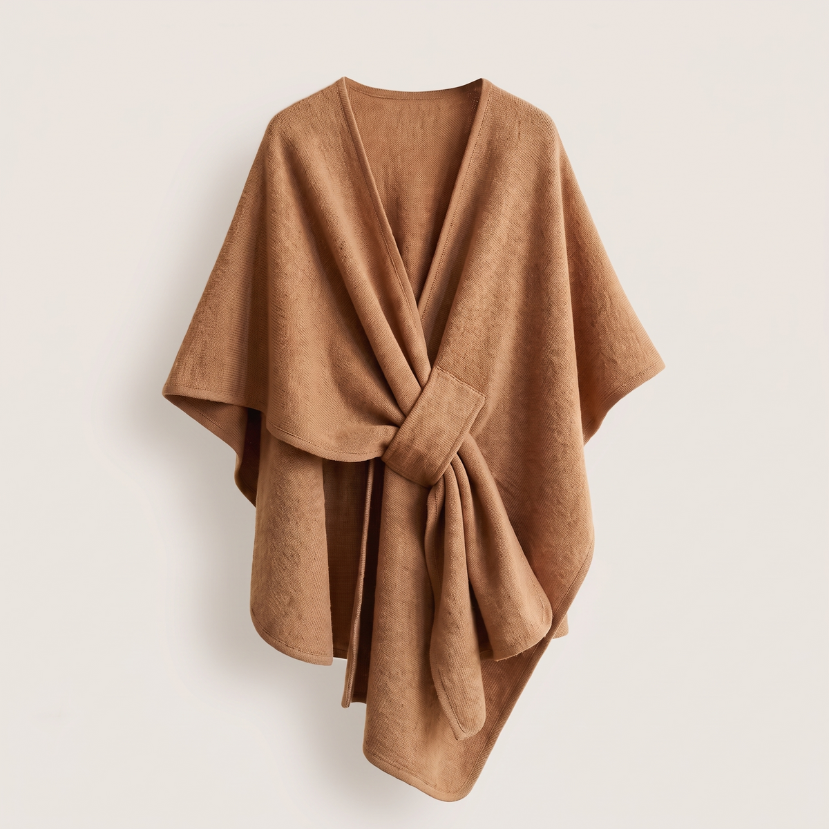Soft Touch Belted Knit Cardigan - Camel