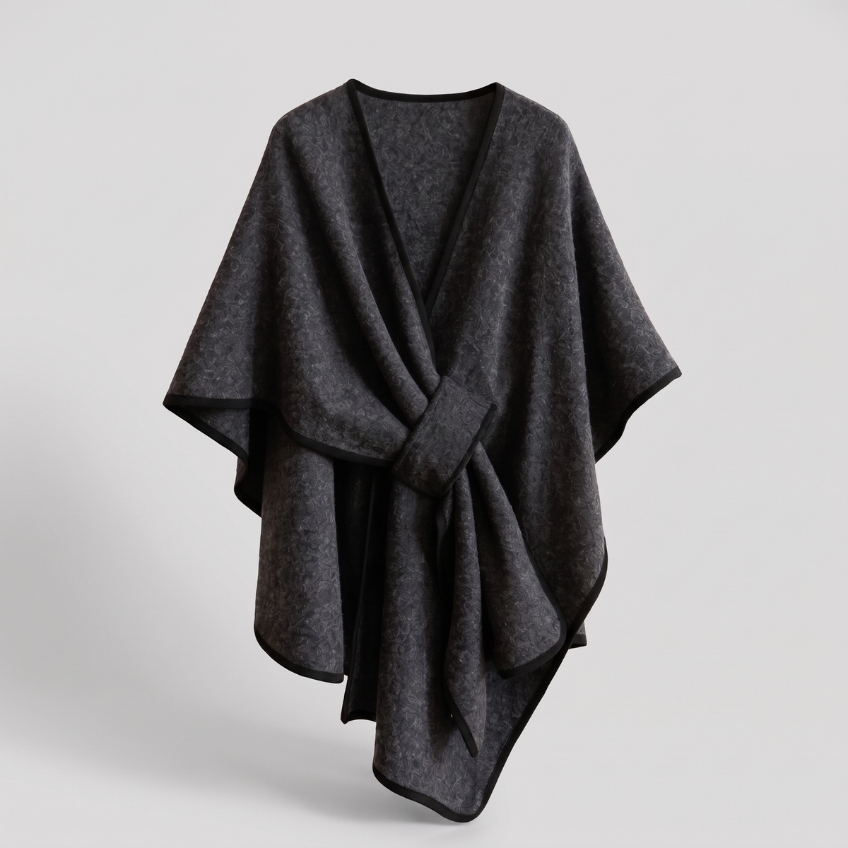 Soft Touch Belted Knit Cardigan - Dark Grey