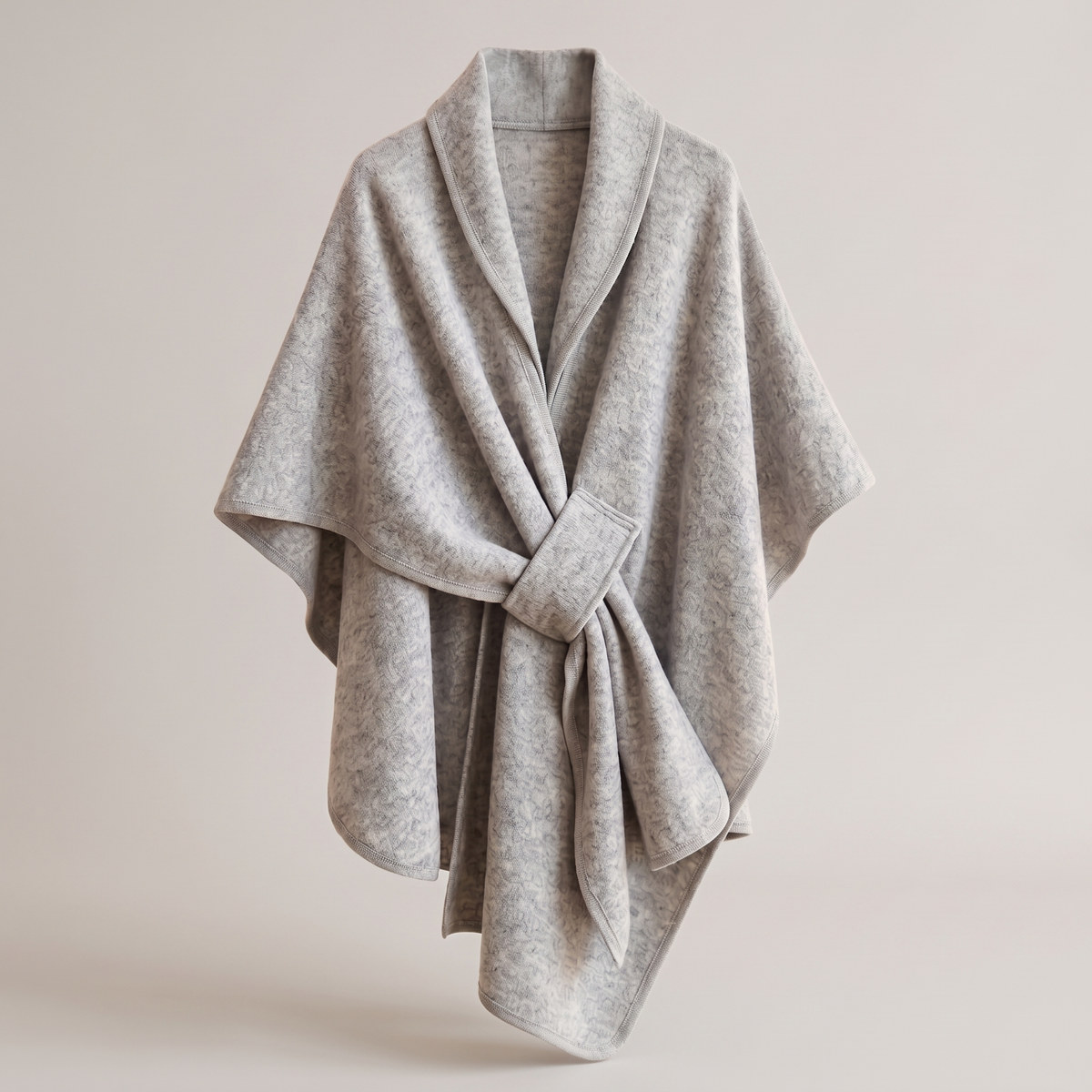 Soft Touch Belted Knit Cardigan - Light Grey