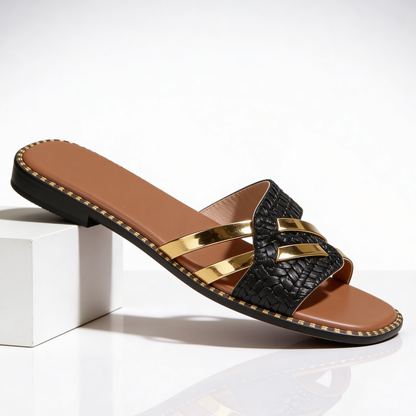 Solara Luxe Slides - Black
